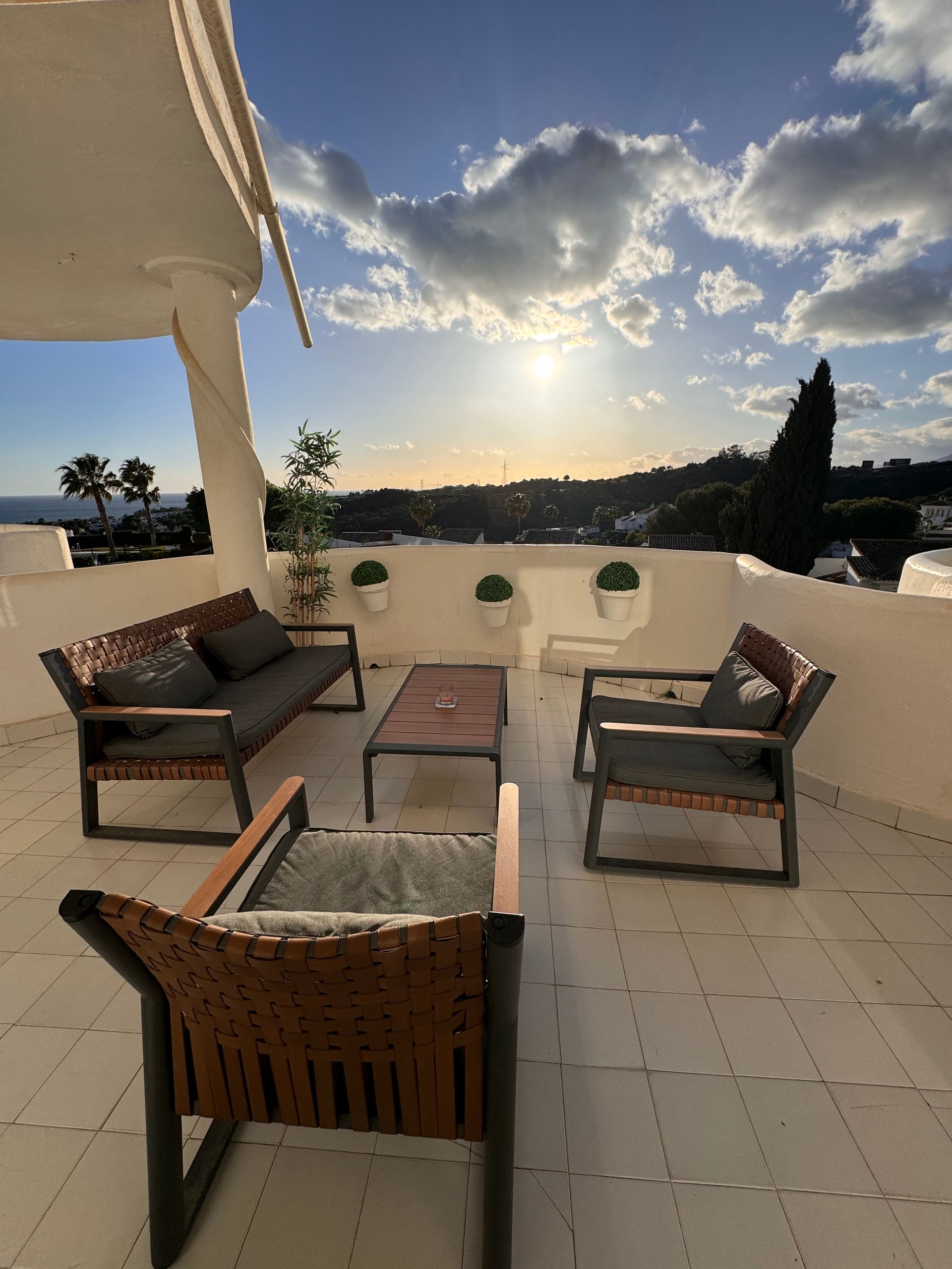 Terrace at sunset